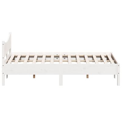 vidaXL Cadre de lit sans matelas blanc 160x200 cm bois de pin massif