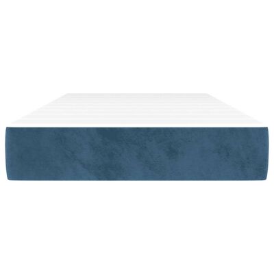 vidaXL Matelas à ressorts ensachés pour enfants bleu 80x160 cm velours