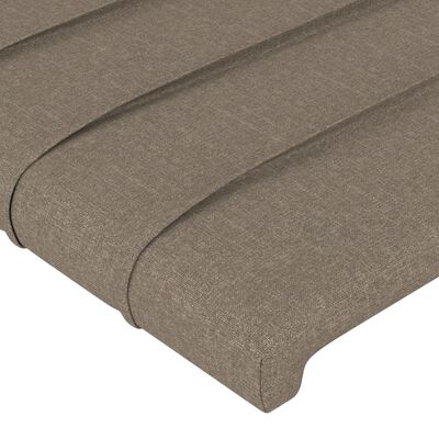 vidaXL Tête de lit avec oreilles Taupe 103x23x118/128 cm Tissu