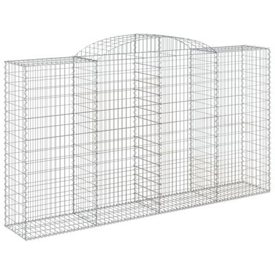 vidaXL Paniers à gabions arqués 20 pcs 300x50x160/180 cm fer galvanisé