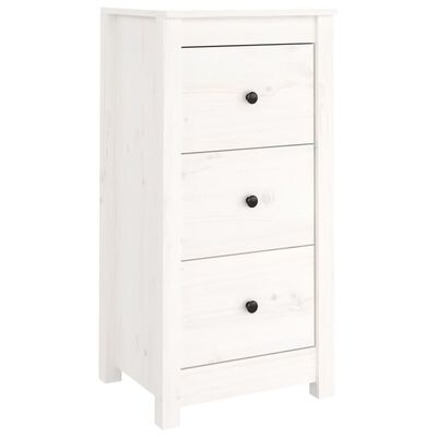 vidaXL Buffet blanc 40x35x80 cm bois massif de pin