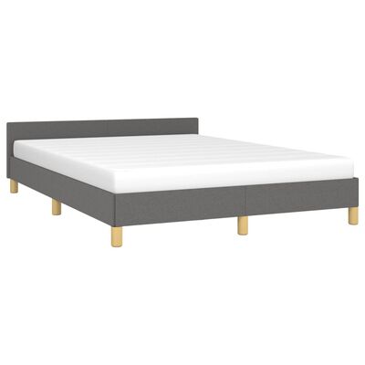 vidaXL Cadre de lit sans matelas gris foncé 140x200 cm tissu