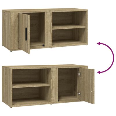 vidaXL Meubles TV 2 pcs Chêne sonoma 80x31,5x36 cm Bois d'ingénierie