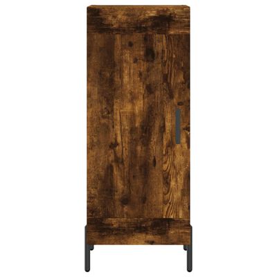 vidaXL Buffet haut Chêne fumé 34,5x34x180 cm Bois d'ingénierie