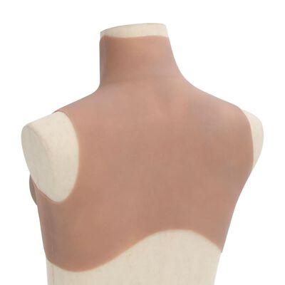 vidaXL Plastron en silicone marron pâle coupe B