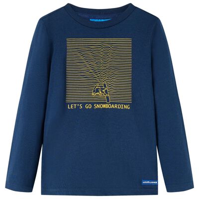 T-shirt enfants manches longues bleu marine 92