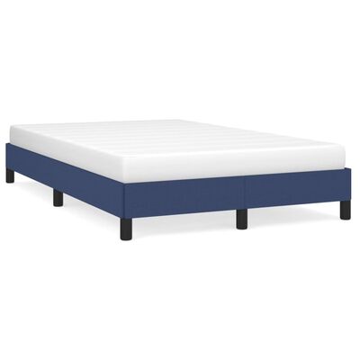 vidaXL Cadre de lit sans matelas bleu 120x190 cm tissu