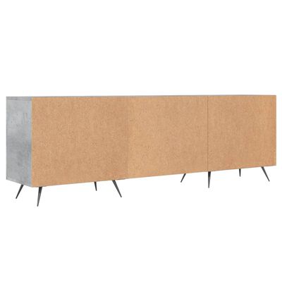 vidaXL Meuble TV gris béton 150x30x50 cm bois d'ingénierie