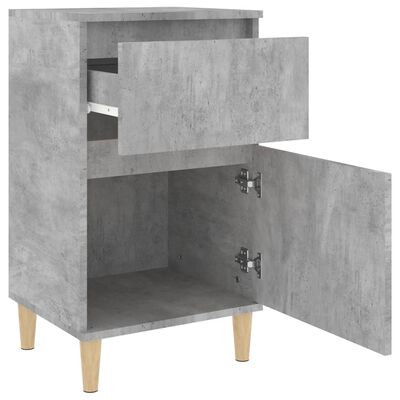 vidaXL Tables de chevet 2 pcs gris béton 40x35x70 cm