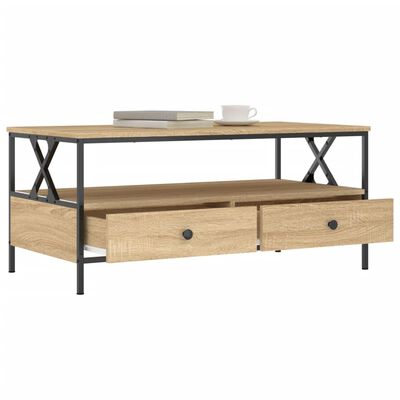 vidaXL Table basse chêne sonoma 100x51x45 cm bois d'ingénierie