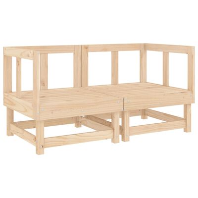 vidaXL Canapés d'angle de jardin 2 pcs bois de pin massif