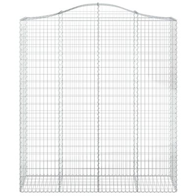 vidaXL Paniers à gabions arqués 12 pcs 200x50x220/240 cm Fer galvanisé