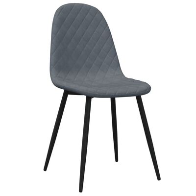 vidaXL Chaises à manger lot de 2 Gris foncé Velours