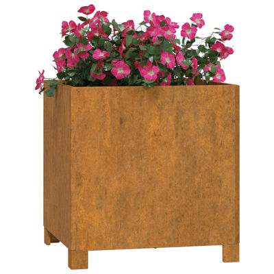 vidaXL Jardinière avec pieds Rouillé 42x40x43 cm Acier corten