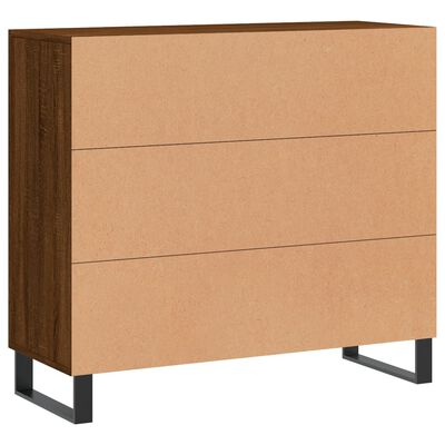 vidaXL Buffet chêne marron 90x34x80 cm bois d'ingénierie