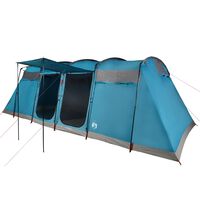 vidaXL Tente familiale tunnel 10 personnes bleu imperméable