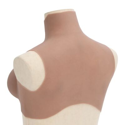 vidaXL Plastron en silicone marron pâle coupe E