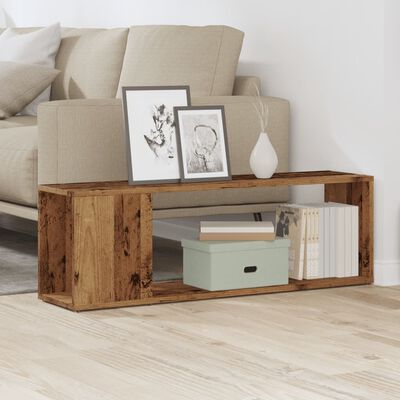 vidaXL Meuble TV vieux bois 100x24x32 cm bois d'ingénierie