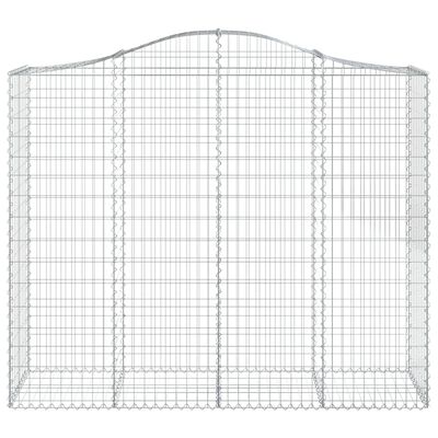 vidaXL Panier de gabions arqué 200x50x160/180 cm Fer galvanisé