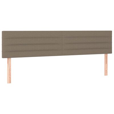 vidaXL Tête de lit à LED Taupe 200x5x78/88 cm Tissu