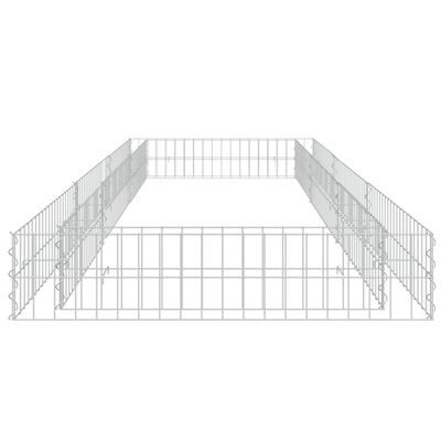 vidaXL Lit surélevé à gabion Acier galvanisé 300x100x20 cm