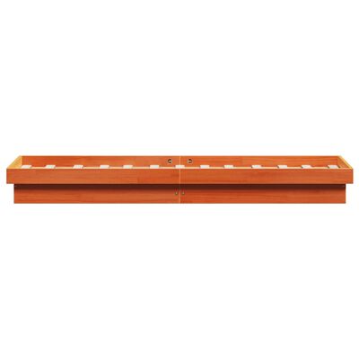 vidaXL Cadre de lit à LED sans matelas 75x190 cm bois massif