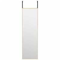 vidaXL Miroir de porte Doré 30x100 cm Verre et aluminium