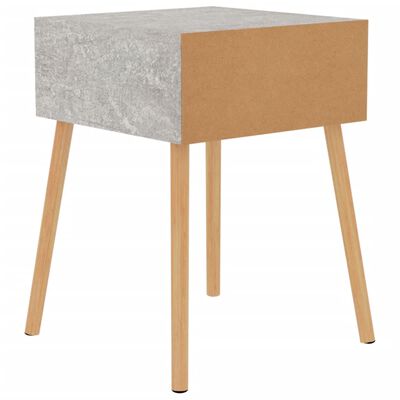 vidaXL Tables de chevet 2 pcs Gris béton 40x40x56 cm Bois d'ingénierie