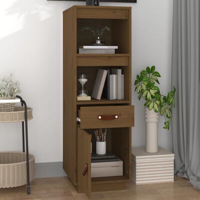 vidaXL Buffet haut Marron miel 34x40x108,5 cm Bois massif de pin