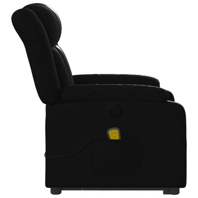 vidaXL Fauteuil inclinable de massage électrique noir similicuir