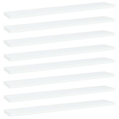 vidaXL Panneaux de bibliothèque 8 pcs Blanc 60x10x1,5 cm Aggloméré