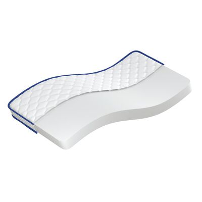 vidaXL Matelas en mousse à mémoire de forme blanc 100x200x17 cm