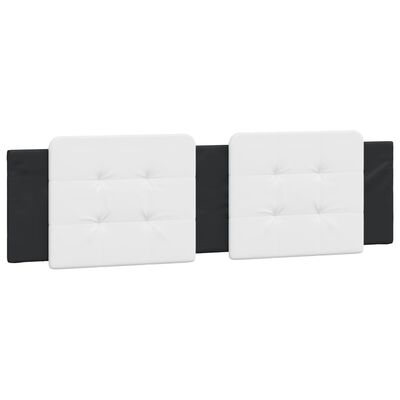 vidaXL Cadre de lit avec LED sans matelas noir et blanc 180x200 cm