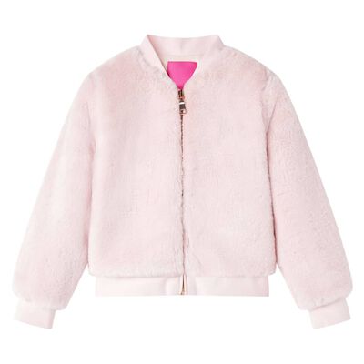 Veste pour enfants fausse fourrure rose douce 92