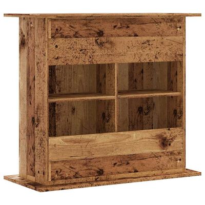 vidaXL Support pour aquarium vieux bois 81x36x73 cm bois d'ingénierie