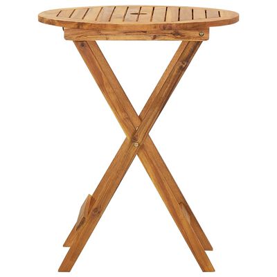 vidaXL Ensemble à manger de jardin pliable 3 pcs Bois d'acacia solide