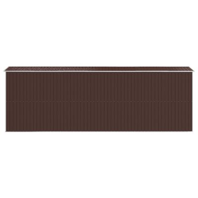 vidaXL Abri de jardin Marron foncé 192x606x223 cm Acier galvanisé