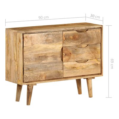 vidaXL Buffet Bois massif de manguier 90x30x69 cm