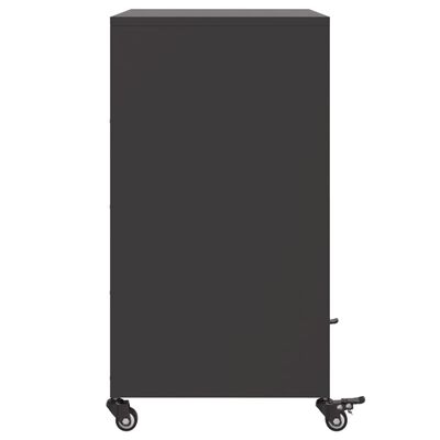 vidaXL Buffet noir 68x39x72 cm acier