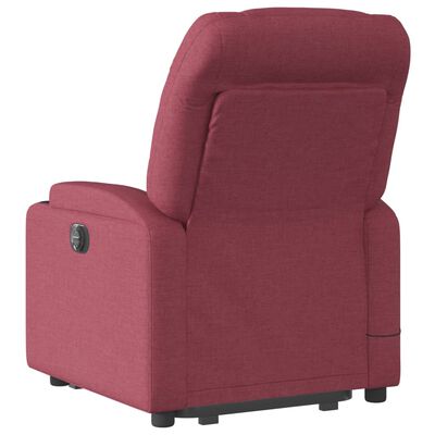 vidaXL Fauteuil inclinable de massage Rouge bordeaux Tissu