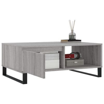 vidaXL Table basse sonoma gris 90x60x35 cm bois d'ingénierie