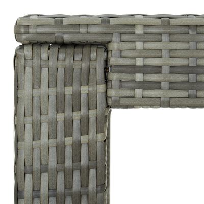 vidaXL Ensemble de bar d'extérieur 7 pcs coussins Résine tressée Gris