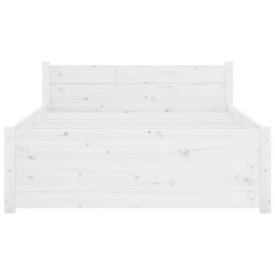 vidaXL Cadre de lit sans matelas blanc bois massif 90x200 cm