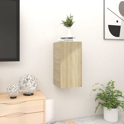 vidaXL Meubles TV muraux 2 pcs Chêne sonoma 30,5x30x30 cm