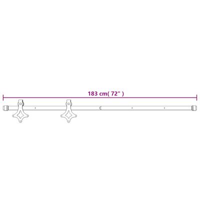 vidaXL Porte coulissante et kit de quincaillerie 70x210 cm pin massif