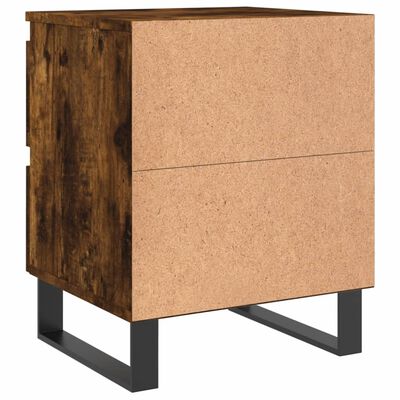 vidaXL Table de chevet chêne fumé 40x35x50 cm bois d’ingénierie