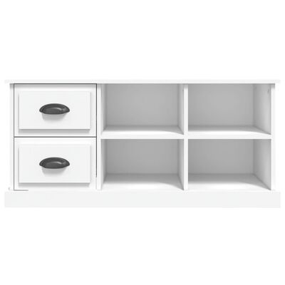 vidaXL Meuble TV blanc 102x35,5x47,5 cm bois d'ingénierie