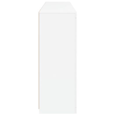 vidaXL Buffets avec lumières LED 3 pcs blanc bois d'ingénierie