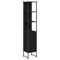 vidaXL Armoire de salle de bain noir 33x33x185,5 cm bois d'ingénierie