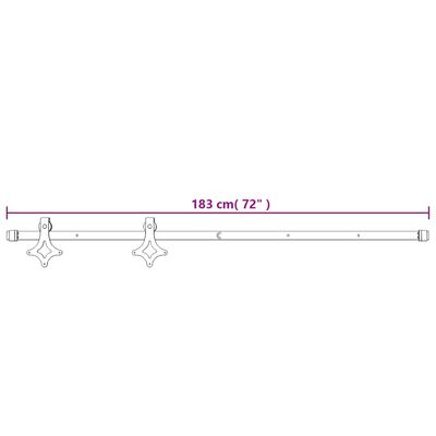 vidaXL Porte coulissante et kit de quincaillerie 80x210 cm pin massif